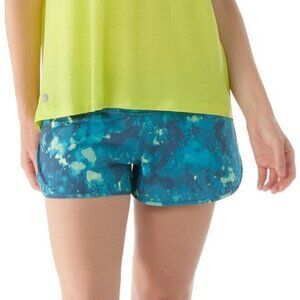NWT SMARTWOOL Active Lined Short Size Large Twilight Blue Watercolor